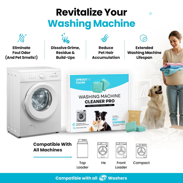 🐾 Pet Hair & Odor Washing Machine Cleaner Tablets | Deep Clean & Deodorize
